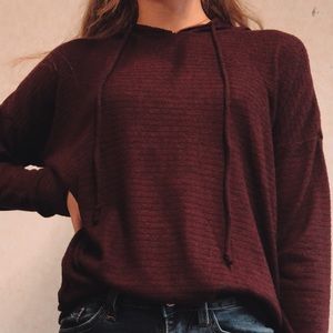 For The Republic Red and Black Striped Hoodie! NWT